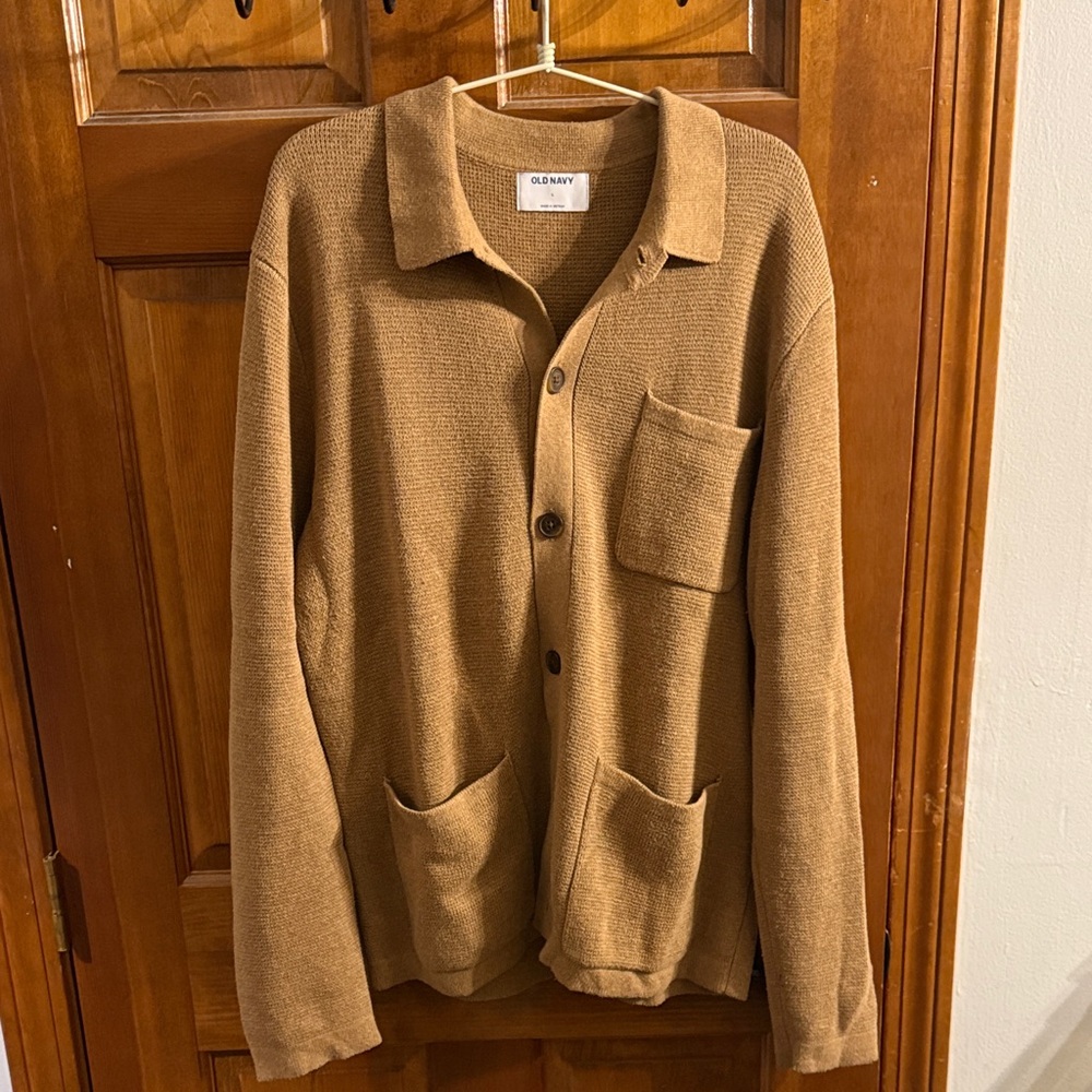 Old Navy Camel Button-Up Sweater